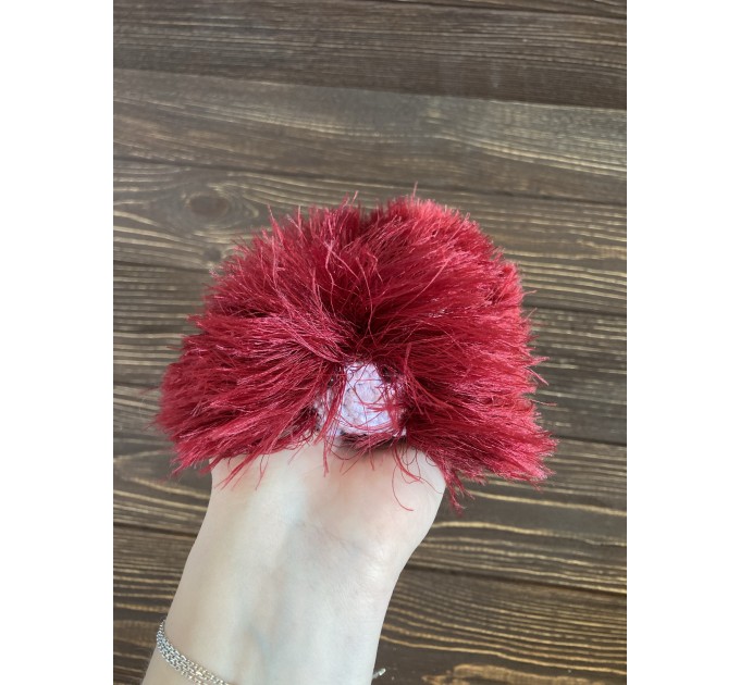Amigurumi red and pink caterpillar