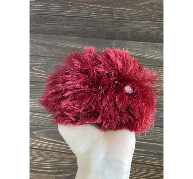 Amigurumi red and pink caterpillar