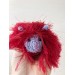 Amigurumi red and purple caterpillar