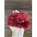 Amigurumi red and purple caterpillar