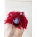 Amigurumi red and purple caterpillar