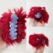Amigurumi red and purple caterpillar