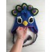 Crochet peacock hat