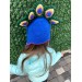 Crochet peacock hat