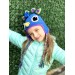 Crochet peacock hat