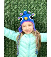 Crochet peacock hat