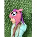 Crochet pony hat