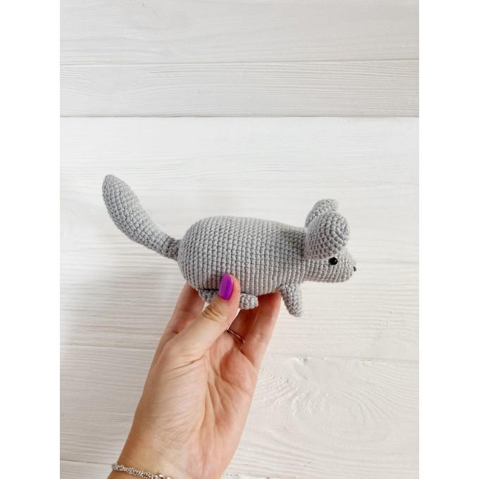 stuffed grey chinchilla toy