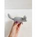 stuffed grey chinchilla toy