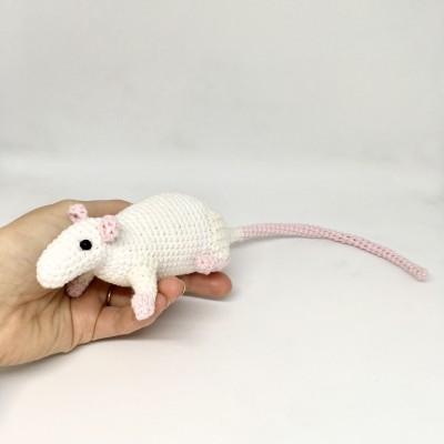 Stuffed rat white