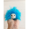 Amigurumi sky blue caterpillar