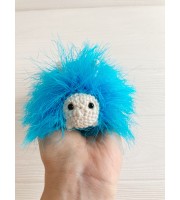Amigurumi sky blue caterpillar