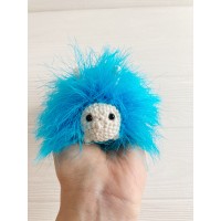 Amigurumi sky blue caterpillar