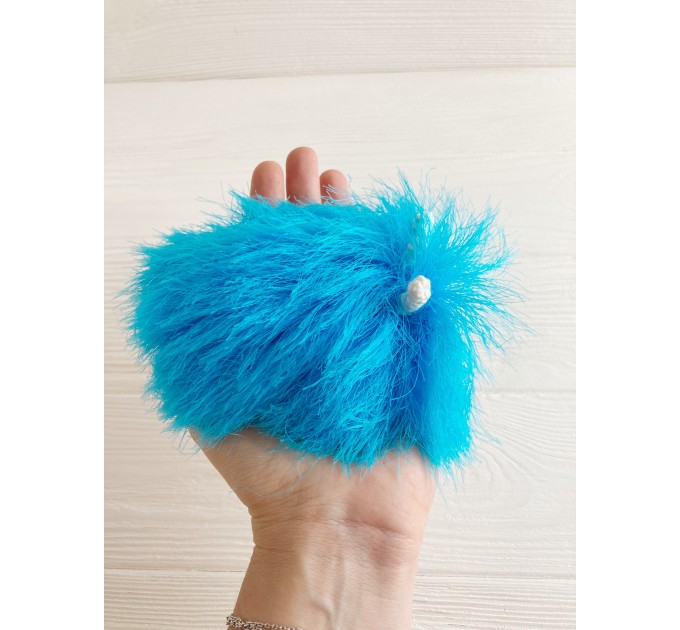 Amigurumi sky blue caterpillar