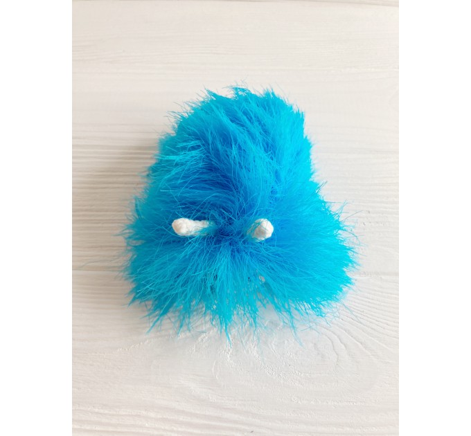 Amigurumi sky blue caterpillar