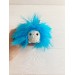 Amigurumi sky blue caterpillar