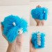 Amigurumi sky blue caterpillar