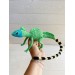 stuffed green basilisk