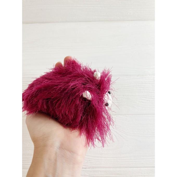 stuffed toy burgundy caterpillar