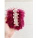 Amigurumi burgundy caterpillar