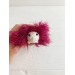 Amigurumi burgundy caterpillar