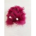 plush burgundy caterpillar