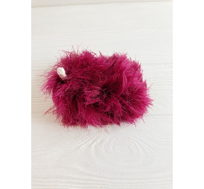 Amigurumi burgundy caterpillar