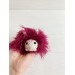 Amigurumi burgundy caterpillar
