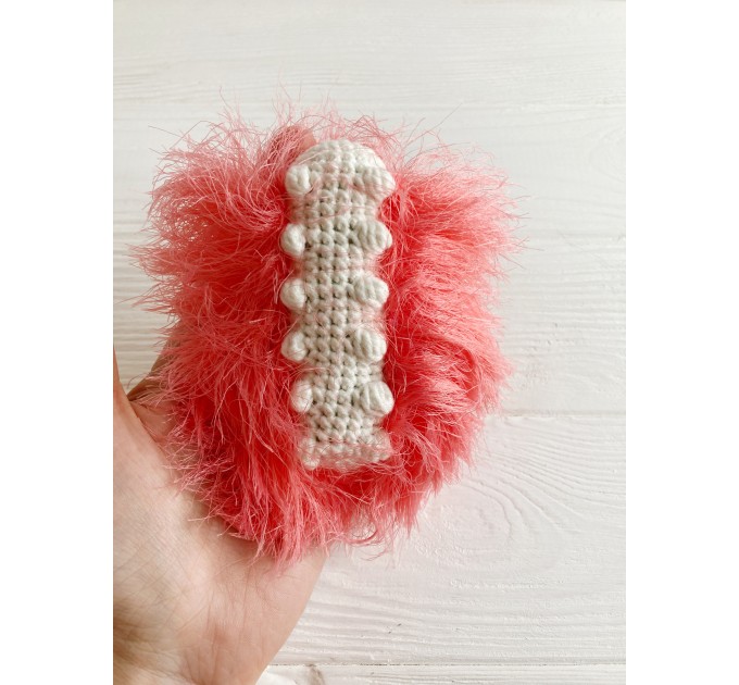 Amigurumi coral caterpillar