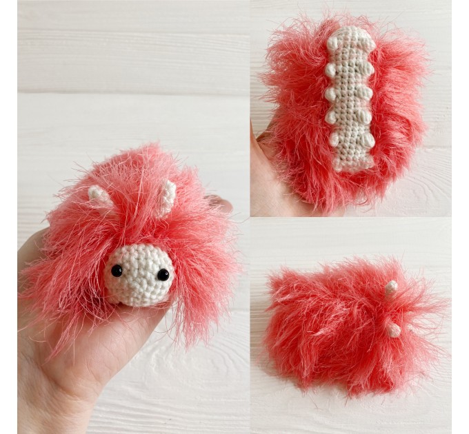 Amigurumi coral caterpillar