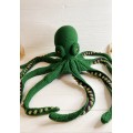 Large stuffed octopus green
