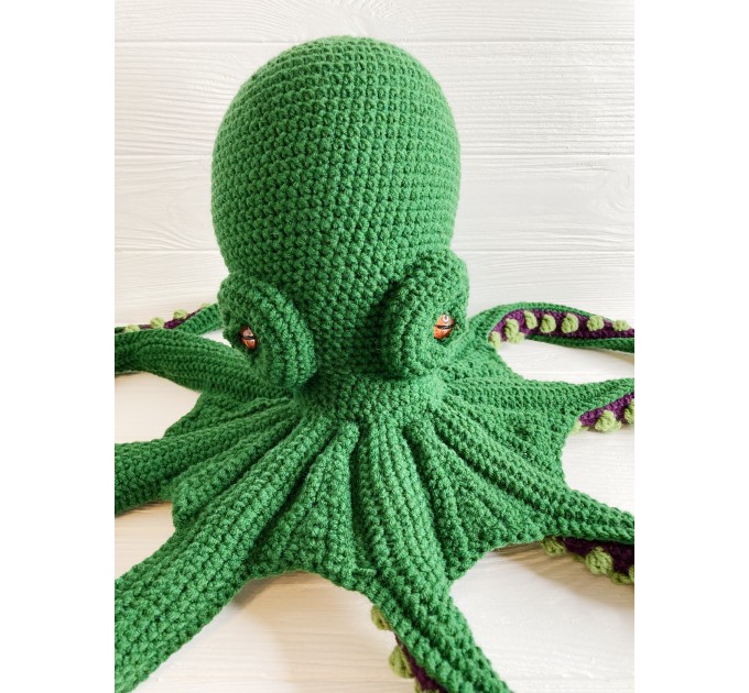 Large stuffed octopus green