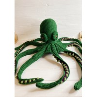 Large stuffed octopus green
