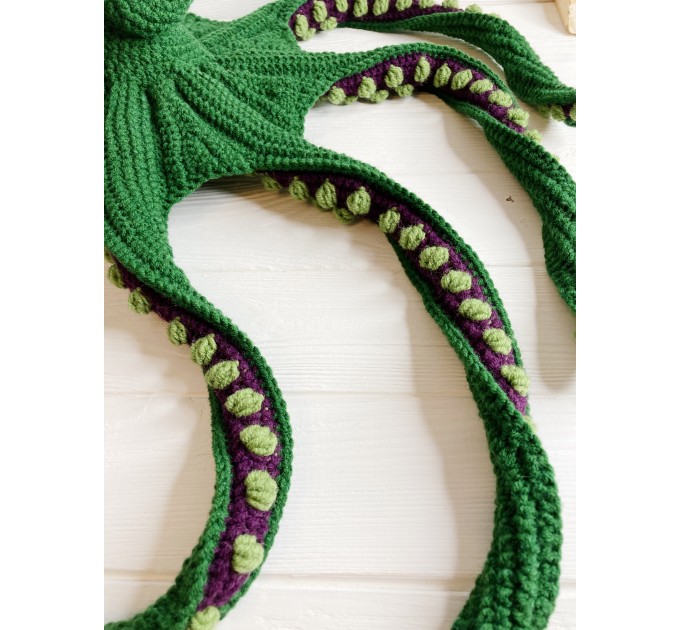 Large stuffed octopus green