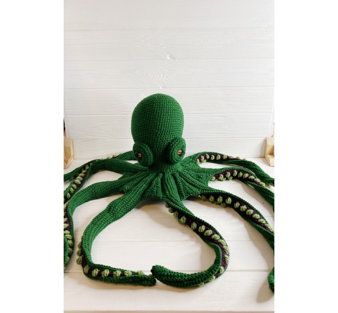 Large stuffed octopus green
