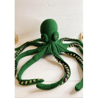 Amigurumi emerald green octopus