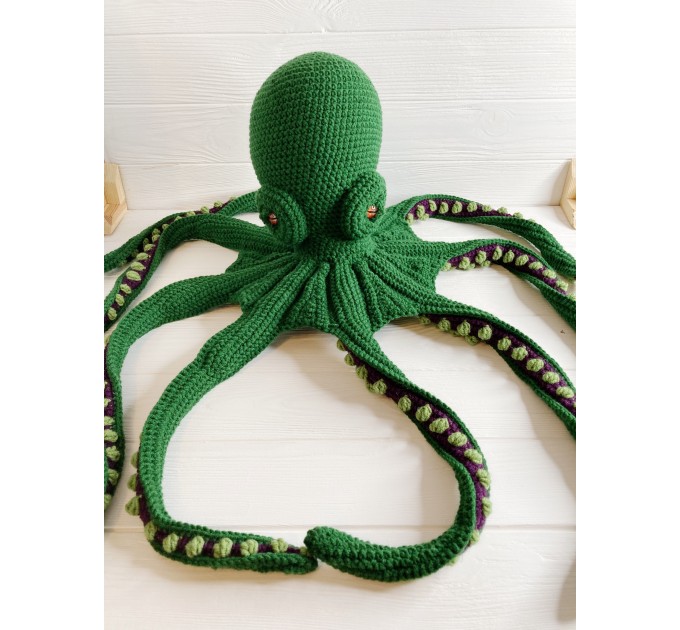 Large stuffed octopus green