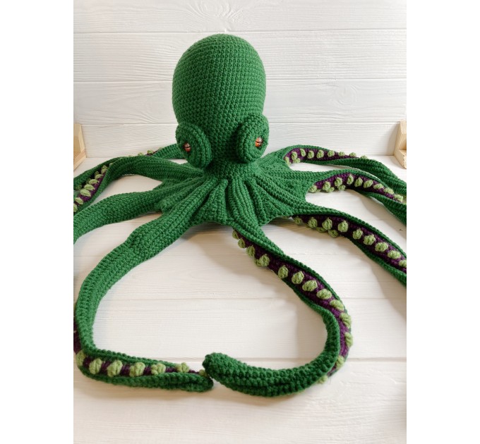 Large stuffed octopus green