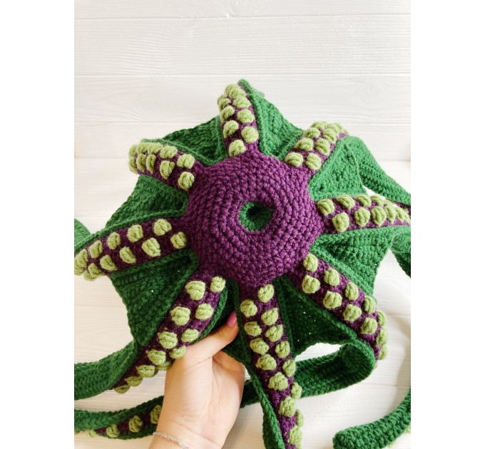 Large stuffed octopus green