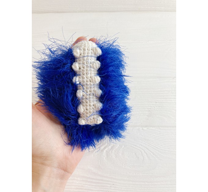 Amigurumi indigo caterpillar