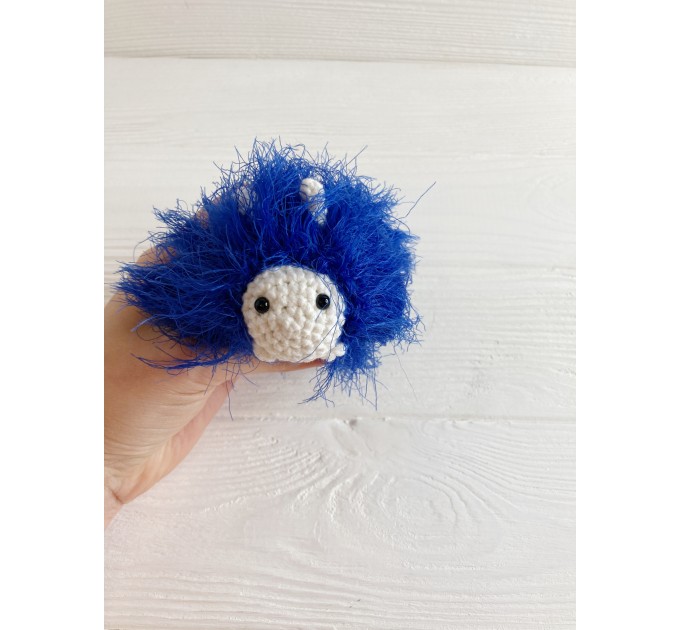 Amigurumi indigo caterpillar
