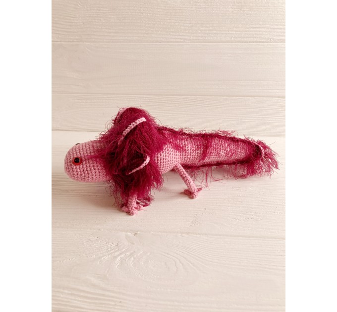 Stuffed animal pink axolotl