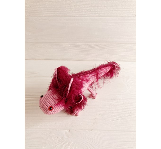 Stuffed animal pink axolotl