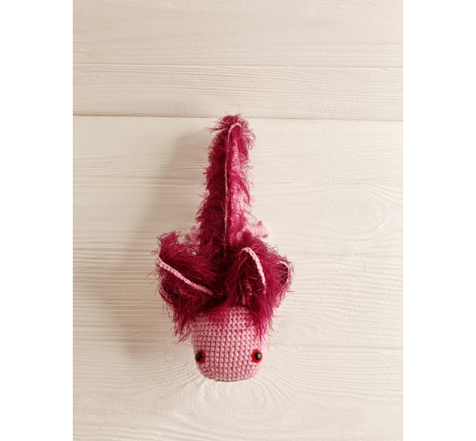 Stuffed animal pink axolotl