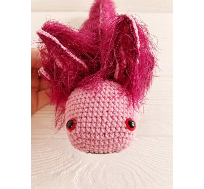 Stuffed animal pink axolotl