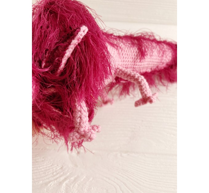 Stuffed animal pink axolotl