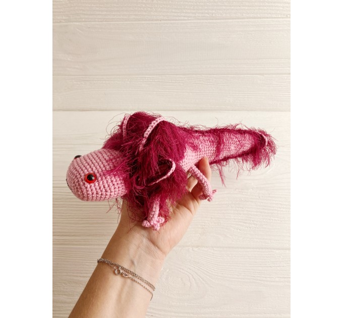 Stuffed animal pink axolotl