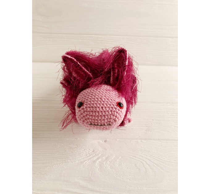 Stuffed animal pink axolotl