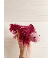 Stuffed animal pink axolotl