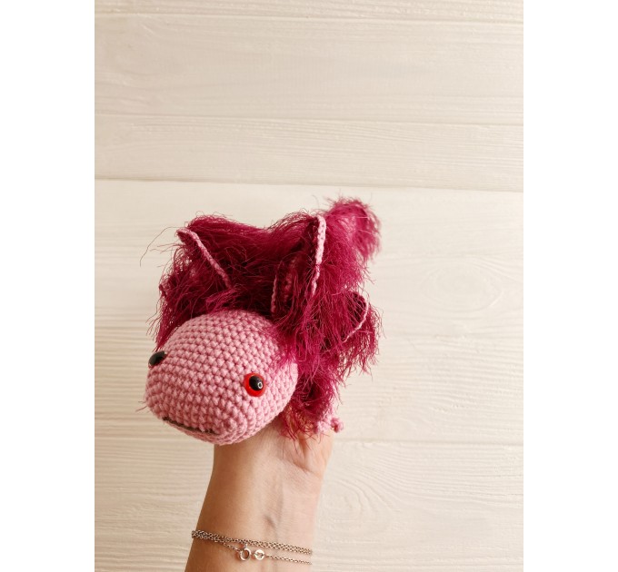 Stuffed animal pink axolotl